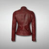 Maroon Motorcycle Leather Jacket
