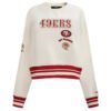 NFL San Franciso 49ers Retro Crewneck White Sweatshirt