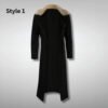 Zemo Black Long Fur Coat
