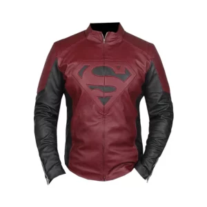 Superman Smallville Red and Black Leather Jacket