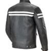 Mens Padded Black Leather Motorcycle Jacket