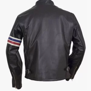 Mens-Striped-Black-Leather-Biker-Jacket