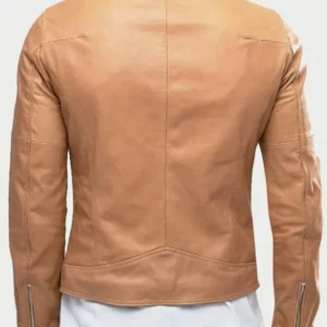 Mens Tan Brown Leather Jacket