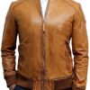 Mens-Waxed-Sheepskin-Leather-Bomber-Jacket-Tan-Brown-Front.jpg