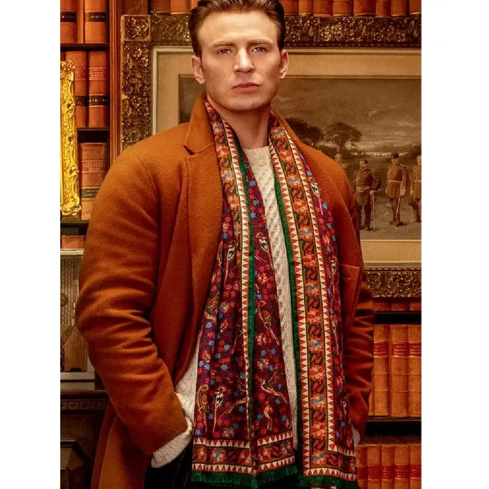 chris evans knives out coat