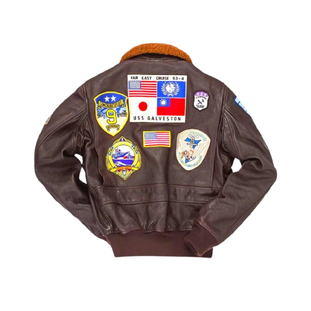 leather top gun jacket