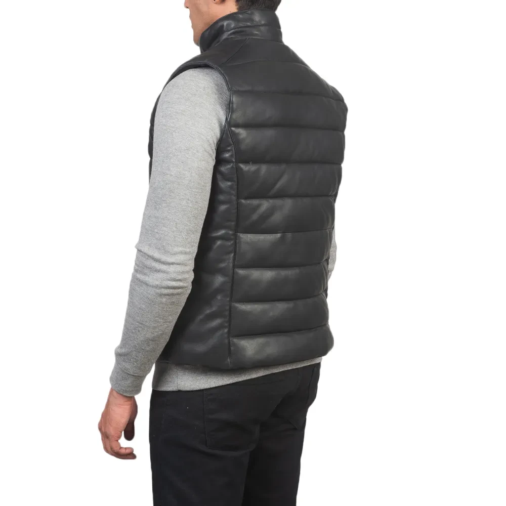 mens black puffer vest